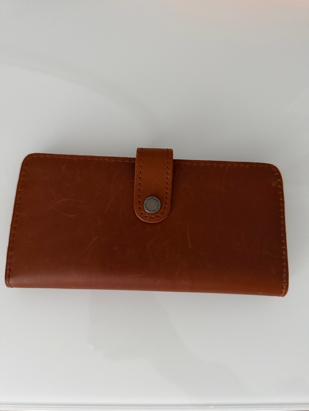 Portland Leather Snap Wallet - Brown